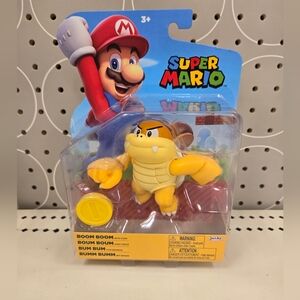 Super Mario World of Nintendo BOOM BOOM WITH COIN 4” Figure Jakks Pacific NEW